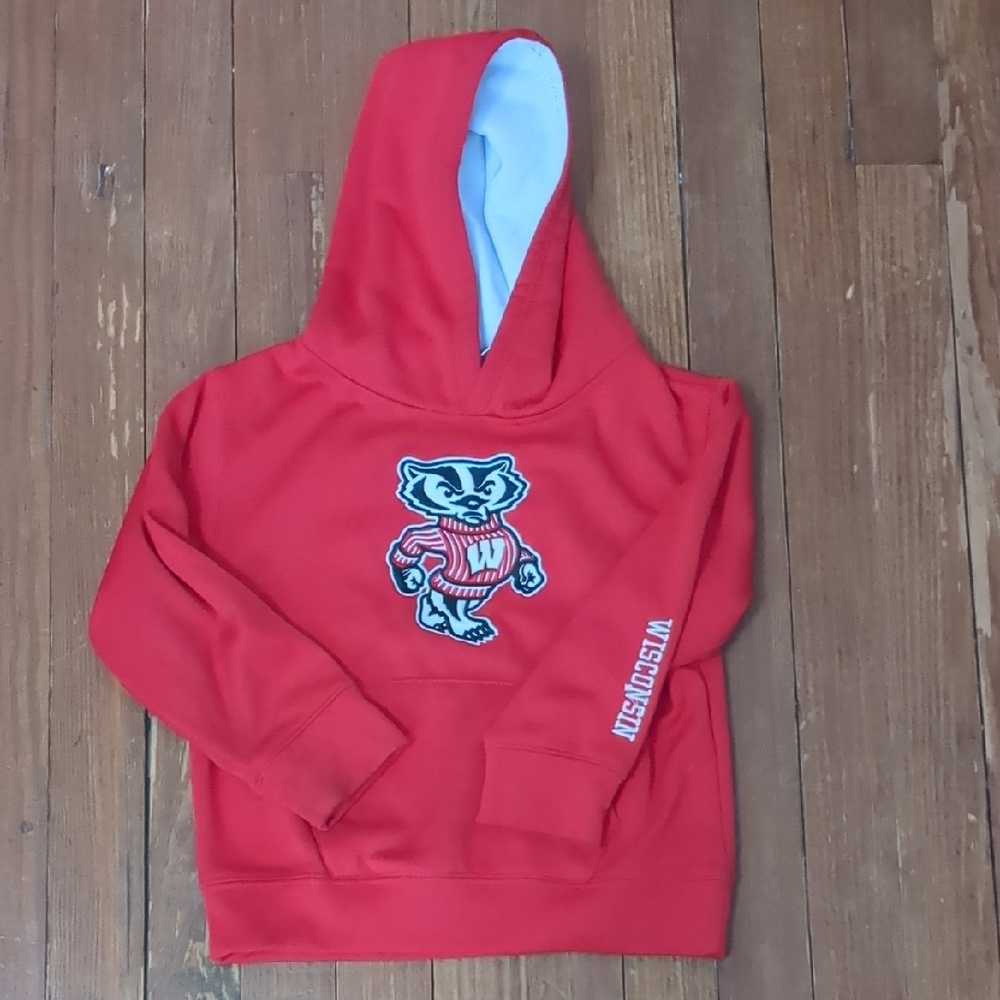 Colosseum Kids Red Wisconsin Hoodie